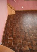 End grain wood floor