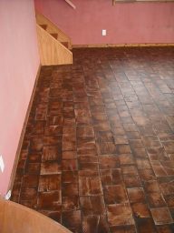 End grain wood floor