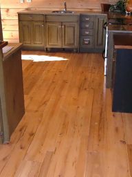 Antique rock elm wood floor