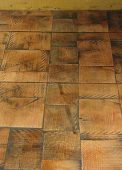 Log end wood tiles