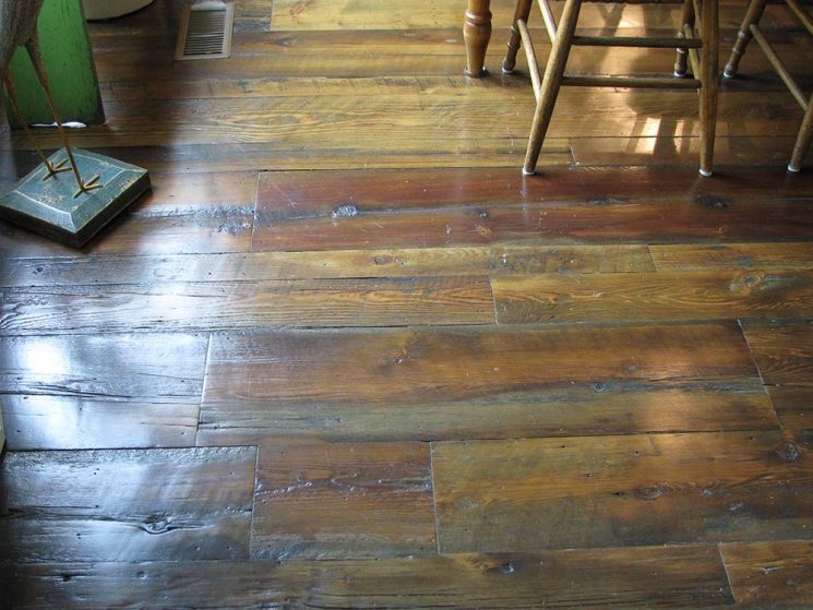 Antique reclaimed hemlock flooring