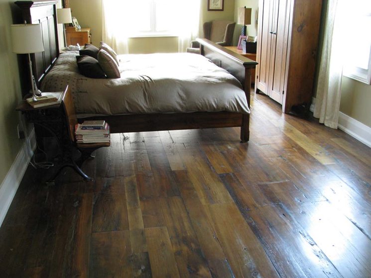 Antique reclaimed hemlock floor