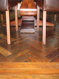 Antique reclaimed hemlock herringbone