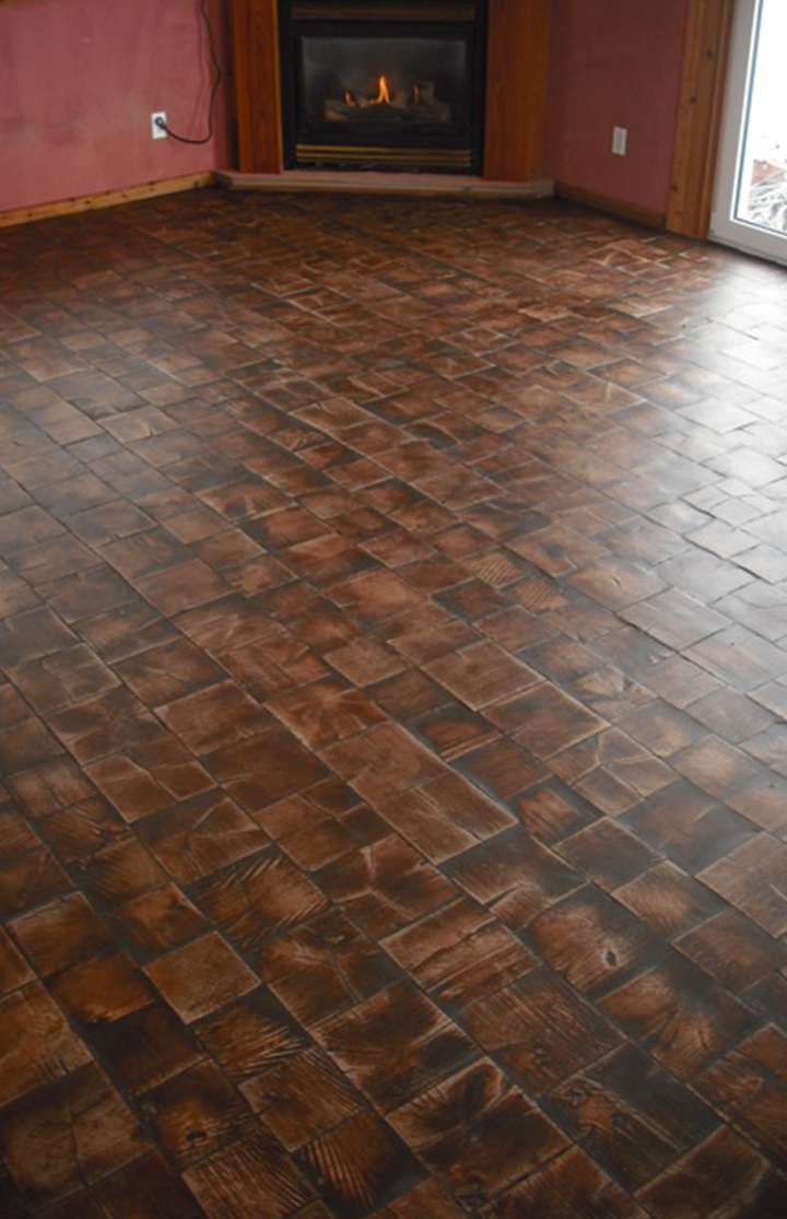 End Grain Wood Tile Flooring