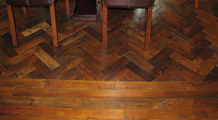 Patterned Herringbone Flooring